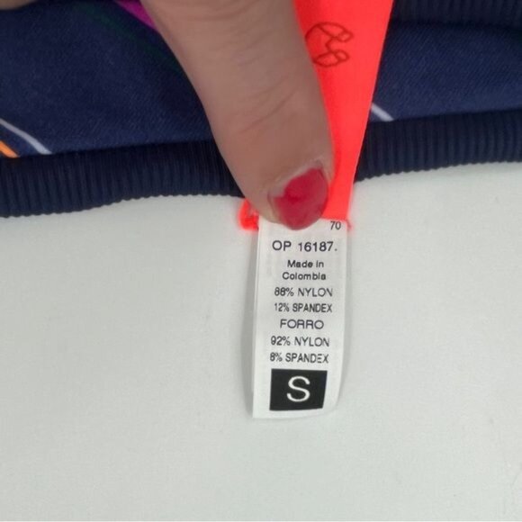 New Maaji Ink Blue Rib Dazzling 2 piece Bikini set 4 way reversable. -Size Small - Picture 5 of 11